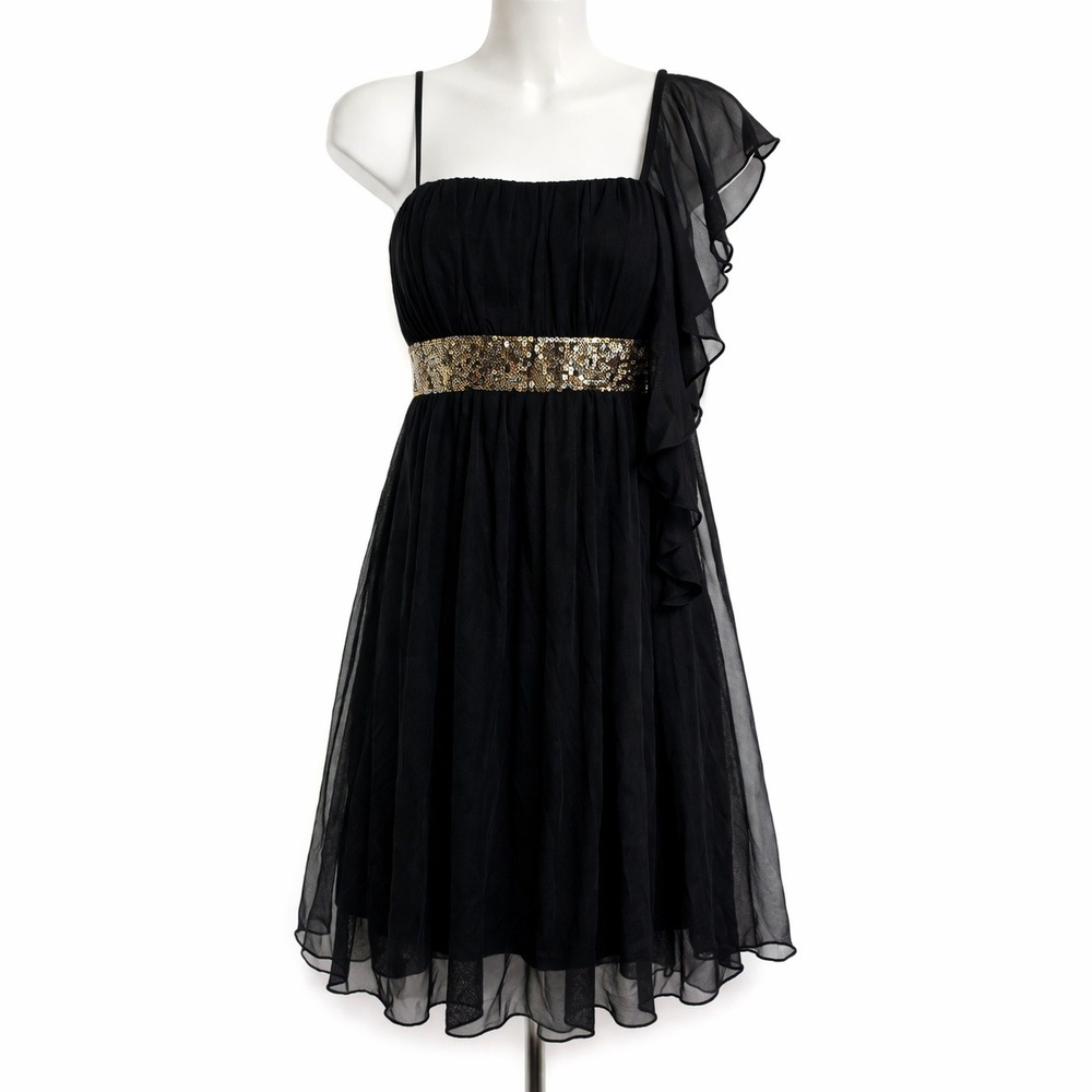 Y2K Studio Y Babydoll Sequin Party Dress Size Small Elegant 90s Semi Formal Prom
